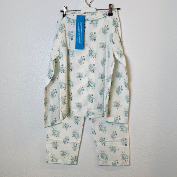 Disney Animators Collection Girls Frozen Pajama Set 7/8 NEW Top Bottom Cartoon - Picture 12 of 16